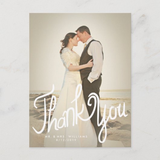 Fun Handwrite fotofilter Hartelijk dank Briefkaart (Voorkant)