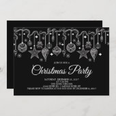 Fun Hanging Ornamenten Kerstfeest Uitnodiging (Voorkant / Achterkant)