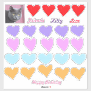 Fun Happy Birthday Heart Stickers