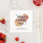 Fun Happy Challah Days Hanukkah Waterverf Servet (Insitu)