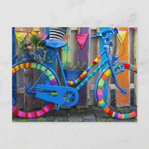 Fun Happy Colorful Bike Joyful-fiets Briefkaart