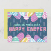 Fun Happy Easter Briefkaart (Voorkant / Achterkant)
