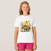 Fun Happy Easter chick T-shirt (Voorkant volledig)