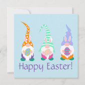Fun Happy Easter Gnome Personalized Spring Colors (Voorkant)