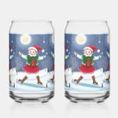 Fun Happy Elf Drinkware Set Blikvorm Glas (Links)