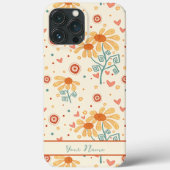 Fun Happy Flowers mignon Motif Inspirivity Coque (Verso)