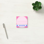 Fun, Happy, Girly Pink en Paarse Stripes Patroon Post-it® Notes (Kantoor)