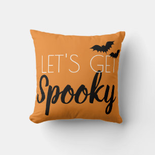 Fun Happy Halloween Bat "Laten we de mond snoeren" Kussen