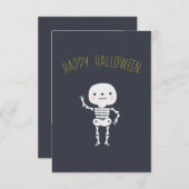 Fun "Happy Halloween"-skelet op maat (Voorkant / Achterkant)