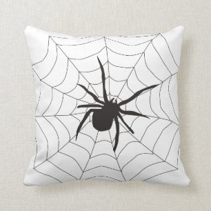Fun Happy Halloween Spider met web Kussen