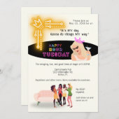 Fun Happy Hour Mardi Invitation pour les femmes (Devant / Derrière)