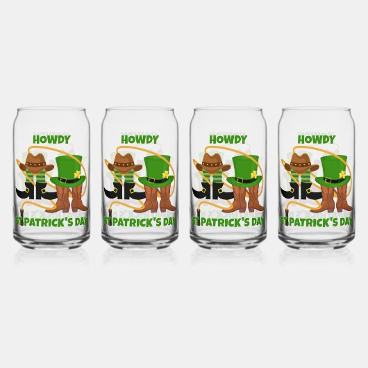 Fun Happy Jour de la Saint Patrick HOWDY Cowboy (Recto)