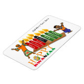 Fun Happy Kwanzaa 7 Principles gepersonaliseerd Magneet (Linkerzijde)