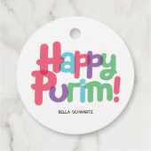 Fun Happy Purim Label (Achterkant)