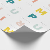 Fun Happy Purim Pastels Cadeaupapier (Hoek)