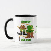 Fun Happy St Patricks Day HOWDY DIA DUIT Cowboy Mok (Links)