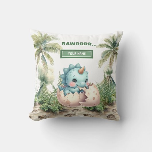 Fun Hatching Bientôt bébé Dinosaur bébé Coussin ca (Recto)
