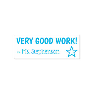 Fun "HEEL GOED WERK!" Leraar Rubber Stamp Zelfinktende Stempel