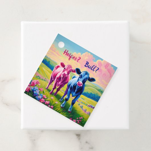 Fun Heifer of Bull Gender onthullen Bedankjes Labels (In situ)