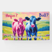 Fun Heifer of Bull Gender onthullen Spandoek (Horizontaal)