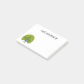 Fun heldere pauw vogelillustratie post-it® notes (Schuin)