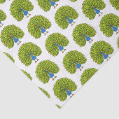 Fun heldere pauw vogelillustratie tissuepapier (Detail)