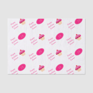 Fun, heldere roze koekjes elke dag van de dag tissuepapier