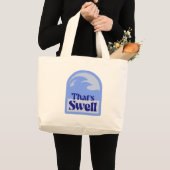 Fun helemaal Swell Wave Retro Surf esthetisch Grote Tote Bag (Voorkant (product))