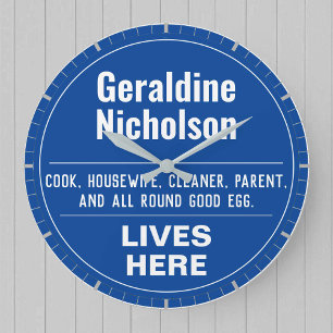 Fun herdenkingsstijl Wandplaat grote klok