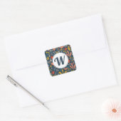 Fun Herfst Floral Monogram Envelope zegels (Envelop)