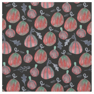 Fun Herfst Pumpkins Autumn Waterverf Patroon Stof