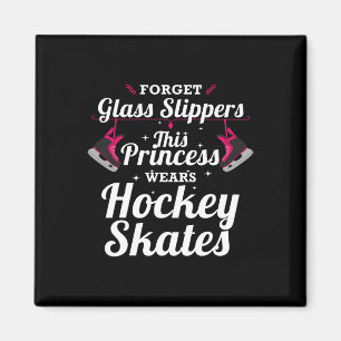 Fun Hockey Design for Girls Women Ice Hockey Playe Magneet