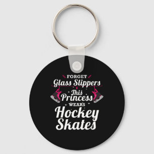 Fun Hockey Design for Girls Women Ice Hockey Playe Sleutelhanger