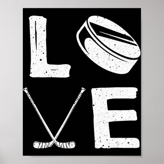 Fun Hockey Design for Kids Mannen Women Ice Hockey Poster (Voorkant)