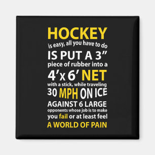 Fun Hockey Quote Hockey is een eenvoudig cadeau vo Magneet