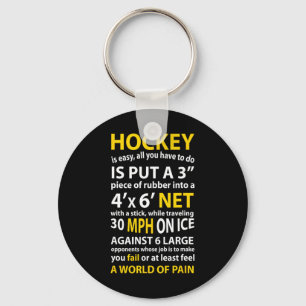 Fun Hockey Quote Hockey is een eenvoudig cadeau vo Sleutelhanger