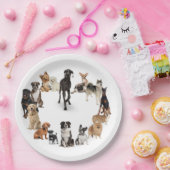 Fun Hondenras Pet Animals Dog Aangepaste naam Papieren Bordje (Feest)