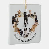 Fun Hondenras Pet Animals Dog Walking Keramisch Ornament (Rechts)