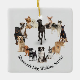 Fun Hondenras Pet Animals Dog Walking Keramisch Ornament