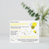 Fun Honey Bee Feiten Briefkaart (Staand voorkant)