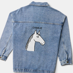 Fun Horse gepersonaliseerd Denim Jacket