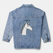 Fun Horse gepersonaliseerd Denim Jacket (Achterkant)