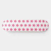 Fun Hot Pink Stars Pattern - Girls' Skateboard (Horizontaal)