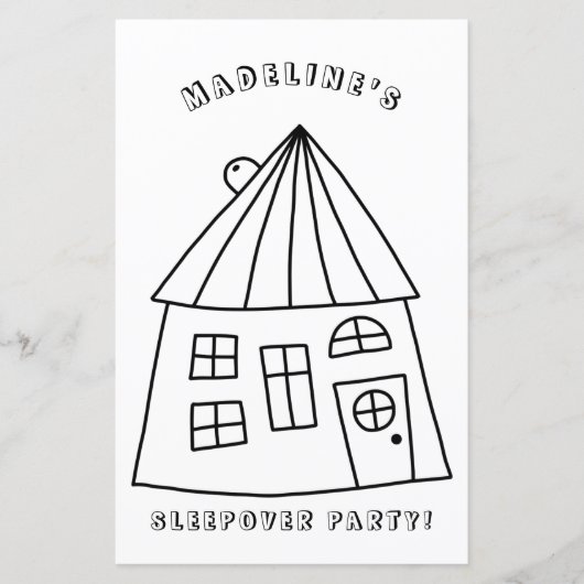 Fun House Sleepover Party Coloration Page 8 (Devant)