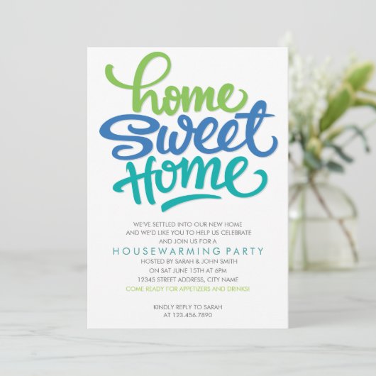 Fun Housewarming Party Uitnodiging (Staand voorkant)