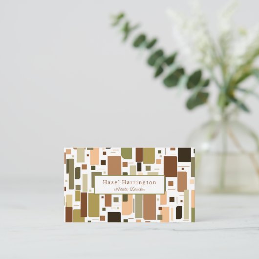 Fun HQ Code Retro Carte de visite Mid Century Mode (Debout devant)