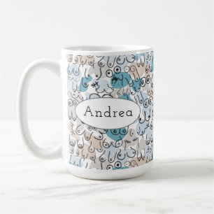 Fun humor blue mum koffiemok
