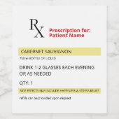 Fun Humor Novelty Rx Prescription Label Sticker (Enkel label)
