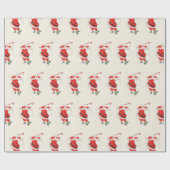 Fun Humor Retro Santa Plays Golf Cadeaupapier (Vlak)