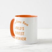 Fun Humor World's Okayest Cowerker Custom Text Mok (Voorkant links)
